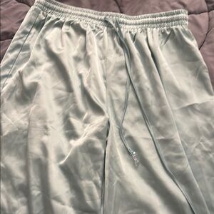 Light Blue Satin Pants